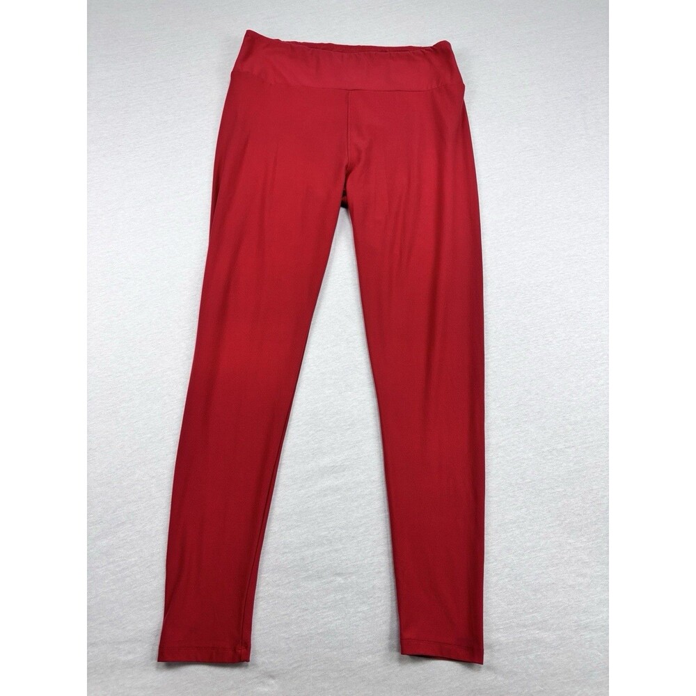 LuLaRoe Leggings TC Tall & Curvy Red Solid Yoga Pull-On Pants